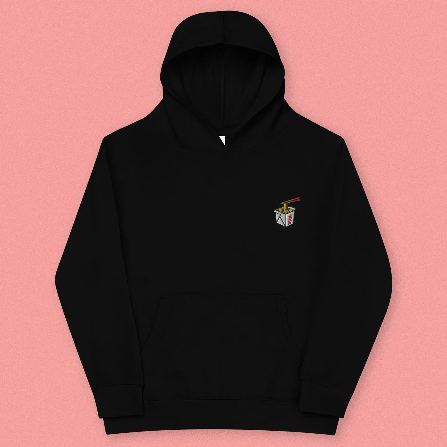 Takeout Box Embroidered Kids Hoodie