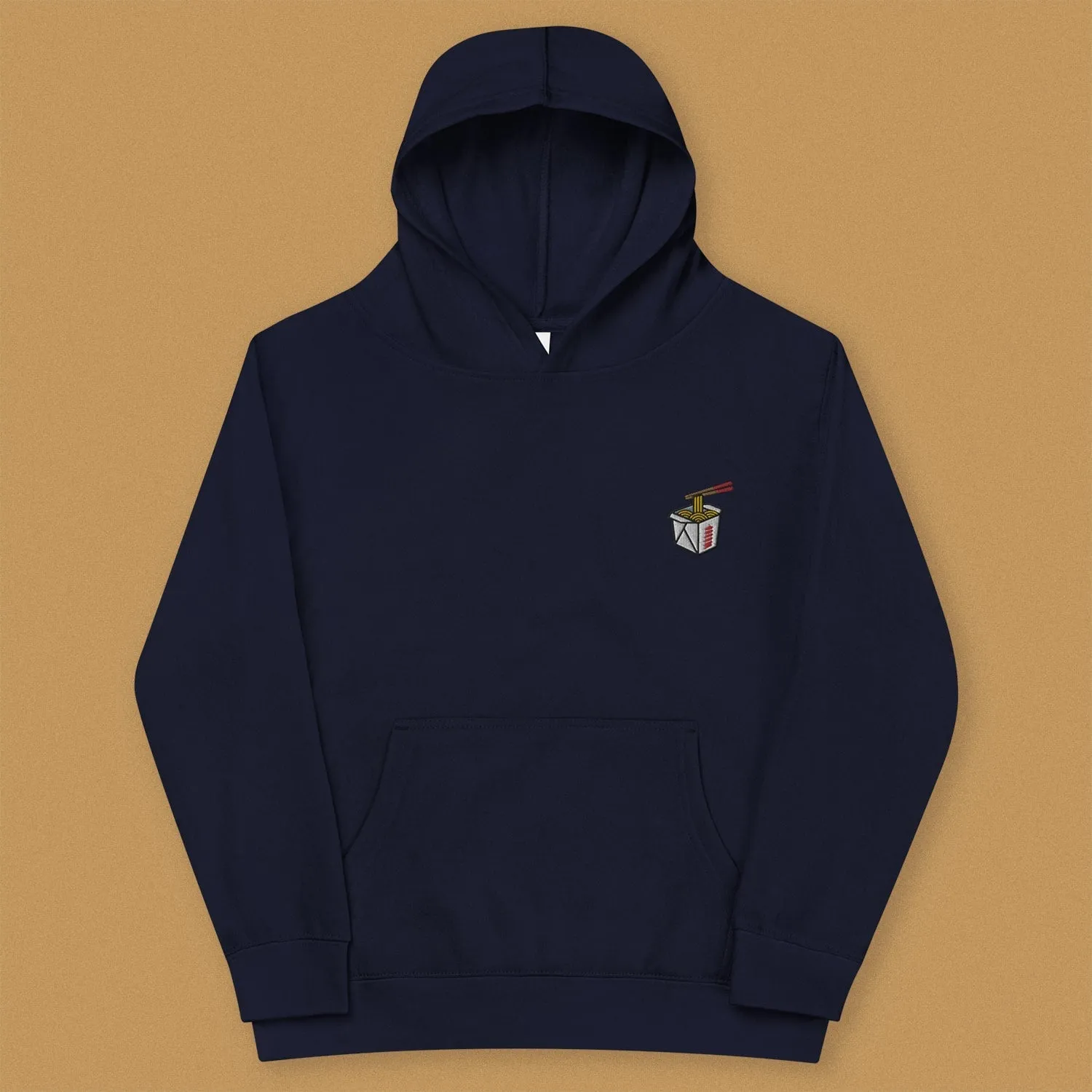 Takeout Box Embroidered Kids Hoodie