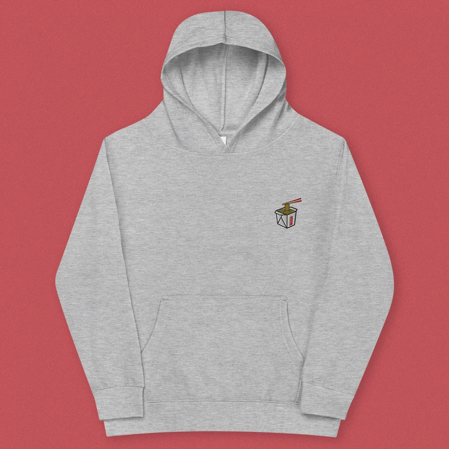 Takeout Box Embroidered Kids Hoodie