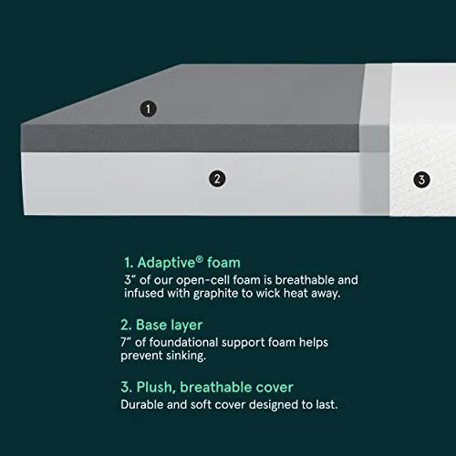 Tuft & Needle - Legacy Original King Mattress, Medium-Firm Feel, Cooling, Pressure Relief, CertiPUR-US, 100-Night Trial