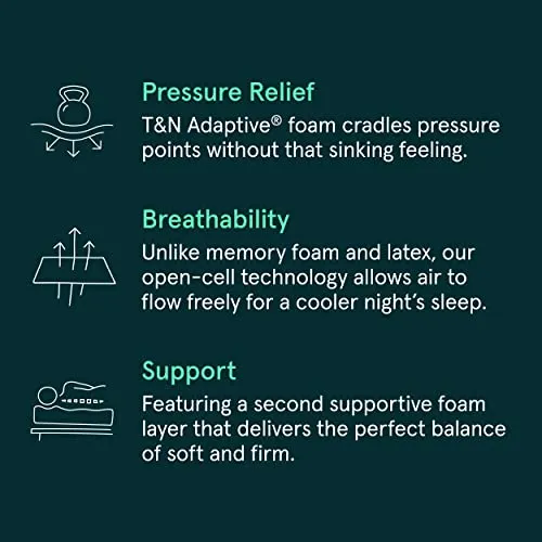 Tuft & Needle - Legacy Original King Mattress, Medium-Firm Feel, Cooling, Pressure Relief, CertiPUR-US, 100-Night Trial
