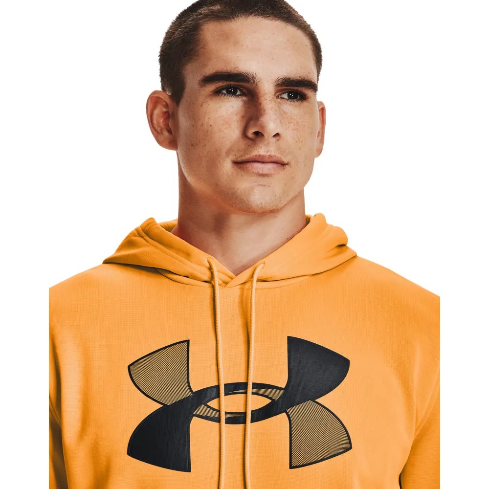 'Under Armour' Men's Armour Fleece® Big Logo Hoodie - Omega Orange / Black