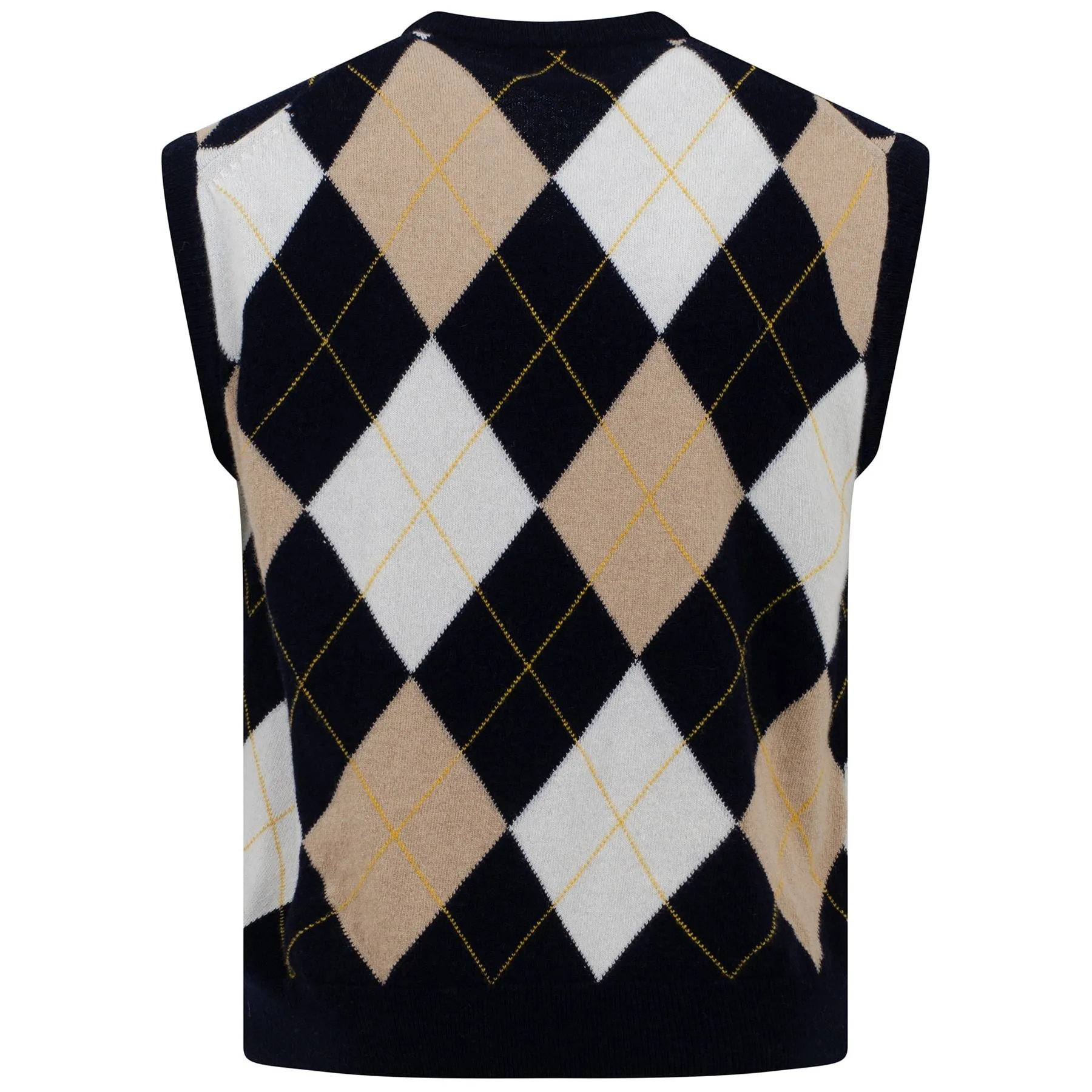 Unisex Iconic Argyle Vest Navy/Camel - SS23