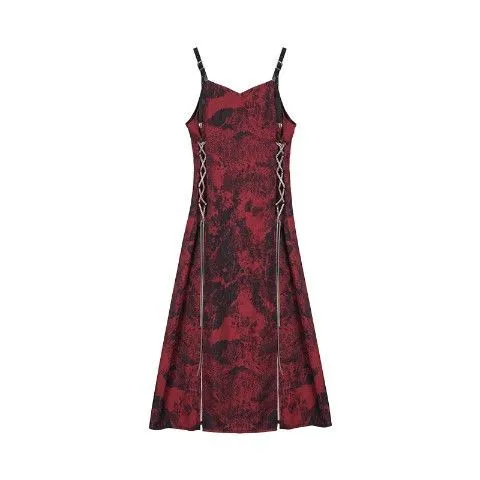 VenusFox Sexy Slip Dress Women Goth Tie Dye Mini Dress Gothic Harajuku Bodycon Vintage Sundresses Backless Halter Summer Outfits