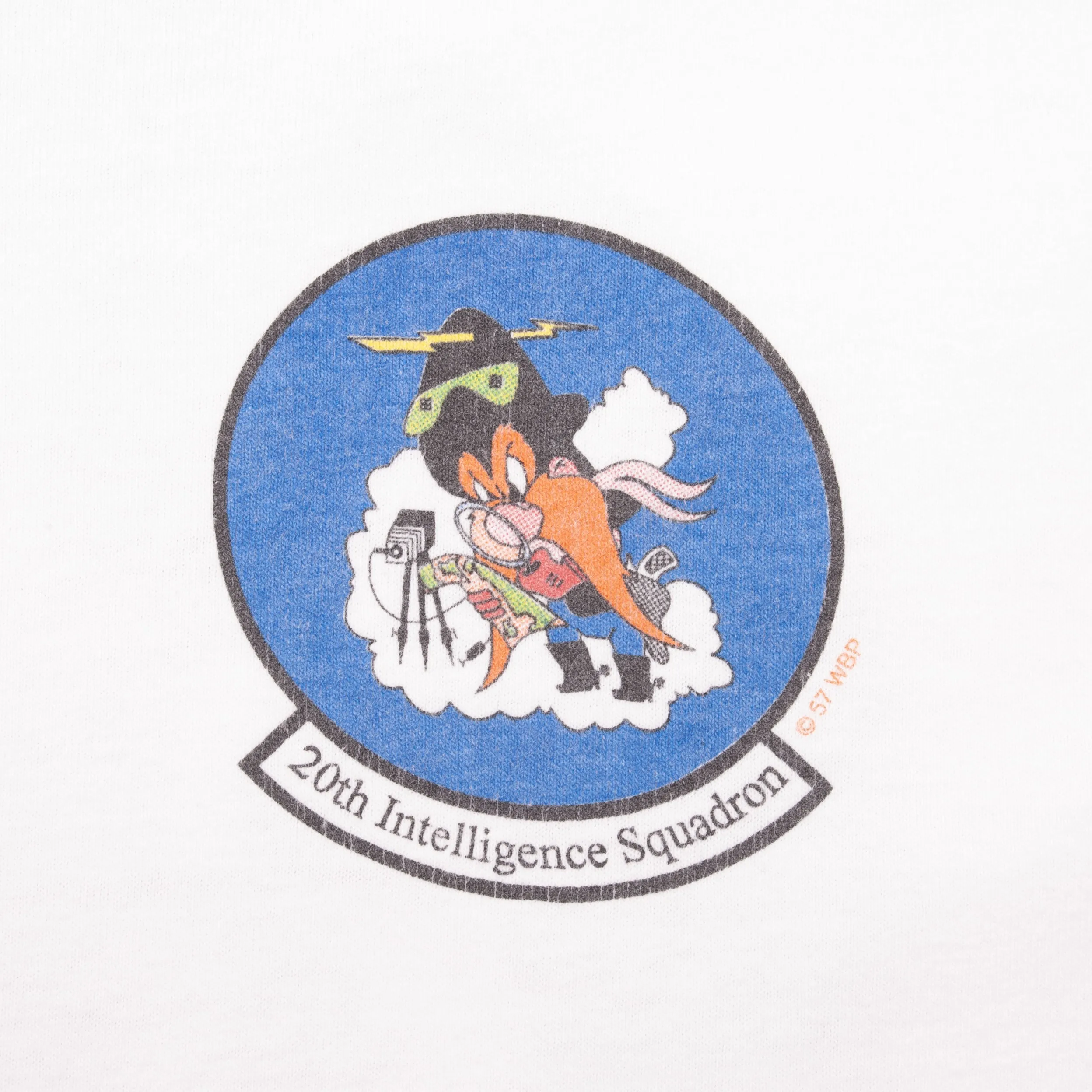 VINTAGE USAF 20TH INTELLIGENCE SQUADRON YOSEMITE SAM TEE SHIRT 1990S XL MADE USA