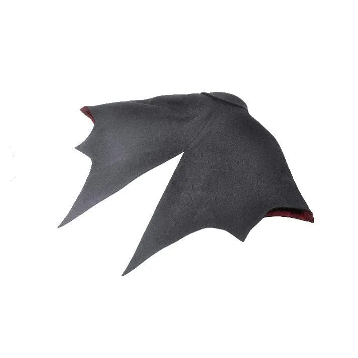 Women's Gothic Batwing Diamond Cape Black Red