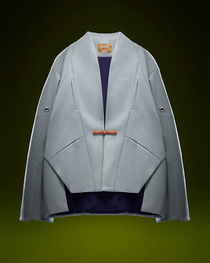 XIPHEVIL Cyberpunk Outfits Unisex Suede Minimalist Future Jacket
